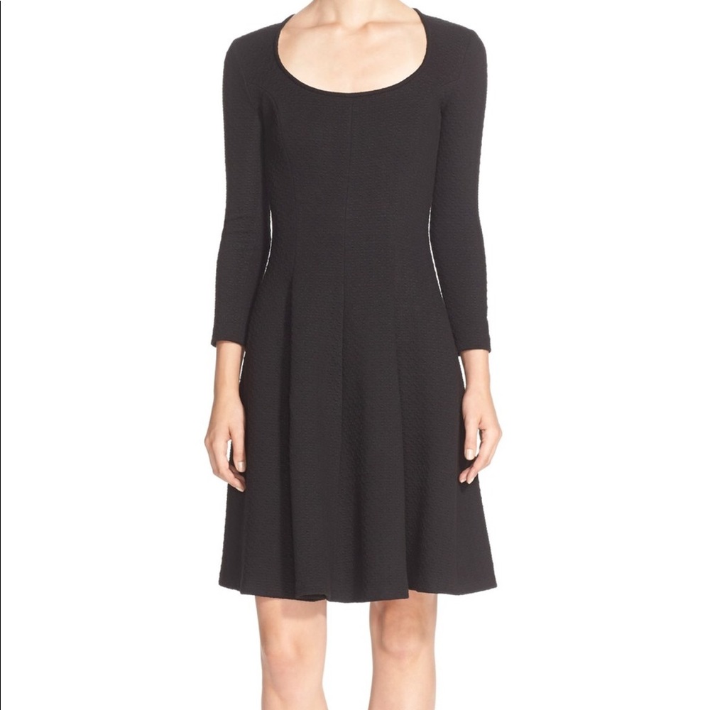 Theory Diamond Knit Black Dress